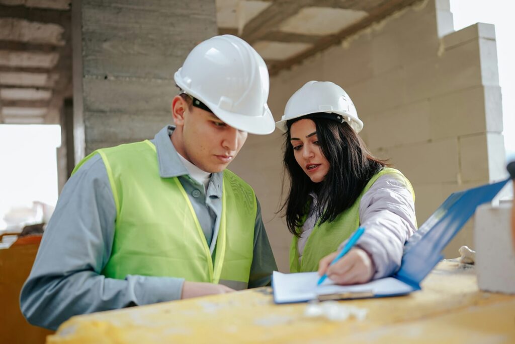 Chartered surveyor conducting a property survey